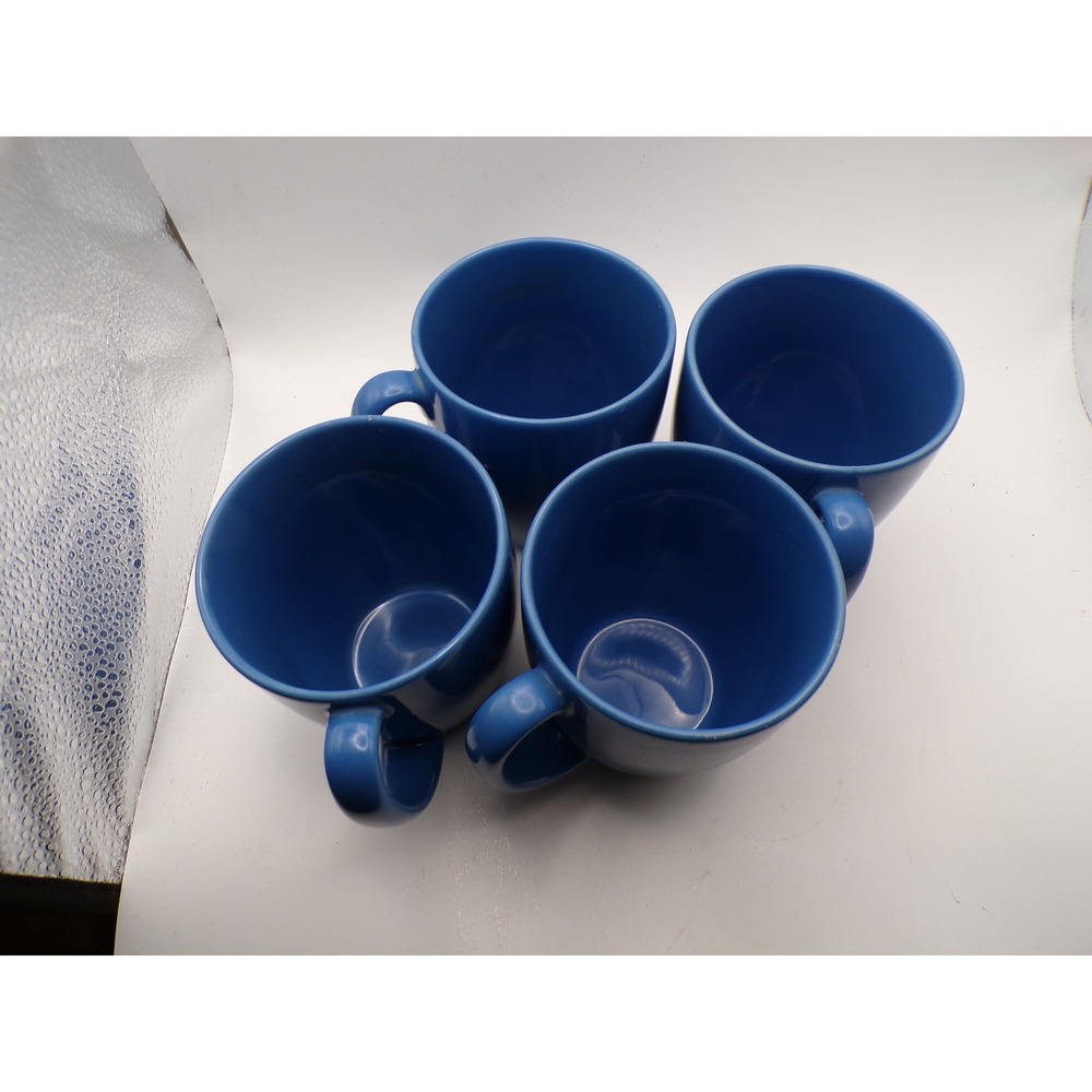 Corelle Stoneware‎ Coffee Mugs Set of 4 Blue Thailand Kitchen Dining